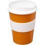 Americano® Medio 300 ml beker met grip - Oranje/Wit