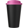Americano® Eco 350 ml gerecyclede beker met spill-proof deksel - Roze/Zwart