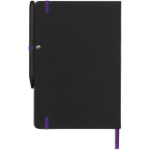Noir Edge medium notitieboek - Zwart/Paars