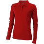 Calgary 180 g/m² damespolo met lange mouwen - Rood - XS