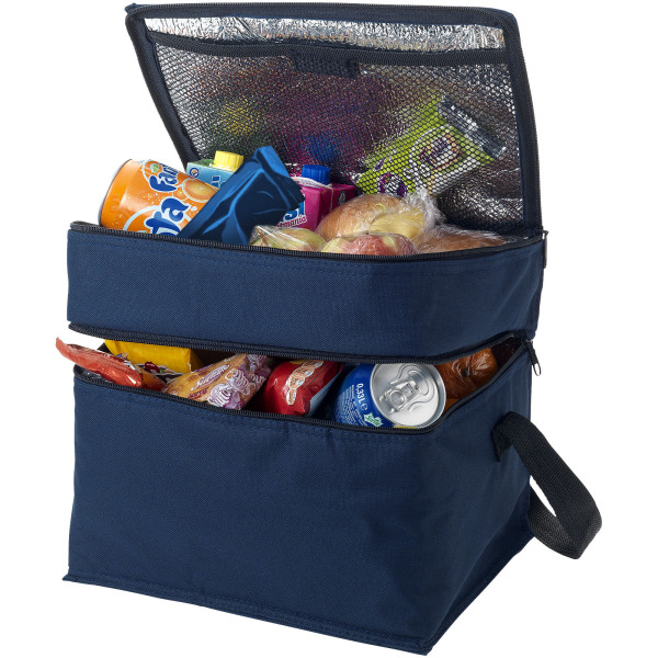 Oslo 2-zippered compartments cooler bag 13L - Navy
