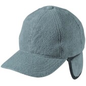 MB7510 6 Panel Fleece Cap with Earflaps - grey - one size