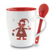 CLAUS - Kerstmok met lepel 250ml