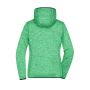 Ladies' Knitted Fleece Hoody - green-melange/black - M