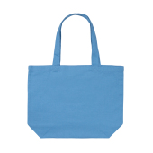 Impact Aware™ recycled canvas shopper met vakje 240gsm, blauw
