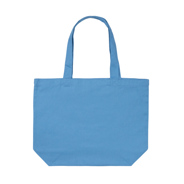 Impact Aware™ recycled canvas shopper met vakje 240gsm, blauw