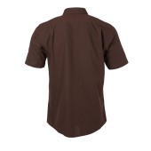 Men's Shirt Shortsleeve Poplin - brown - 4XL