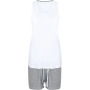 Women's Short Pyjama Set White / Heather Grey XS