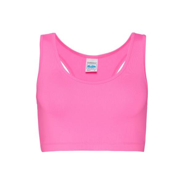 AWDis Ladies Cool Sports Crop Top, Electric Pink, XS, Just Cool