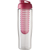 H2O Active® Tempo 700 ml sportfles en infuser met flipcapdeksel - Transparant/Roze