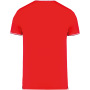 Heren-t-shirt piqué V-hals Red / Navy / White 3XL