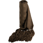 Gebreide Jacquard Sjaal Light Brown One Size