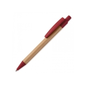 Ball pen bamboo with wheatstraw - Dark Red
