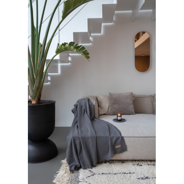 Ukiyo Aware™ Polylana® woven blanket 130x150cm, grey