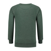 L&S Heavy Sweater Raglan Crewneck for him forest green heather 3XL