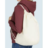 Cotton Backpack Single Drawstring - Natural - One Size