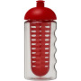 H2O Active® Bop 500 ml bidon en infuser met koepeldeksel - Transparant/Rood