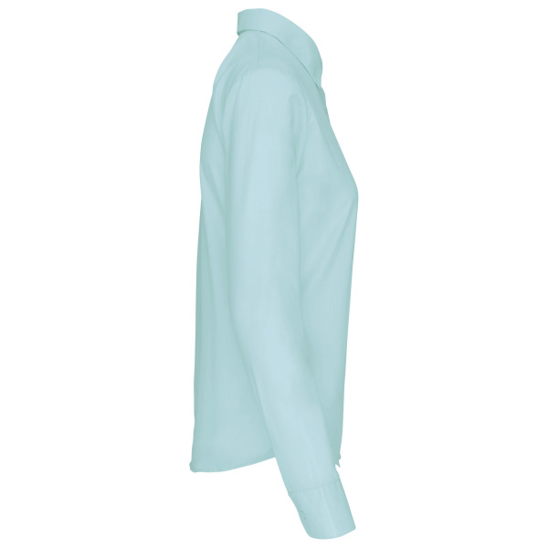 Overhemd in onderhoudsvriendelijk polykatoen-popeline dames Ice Mint XL