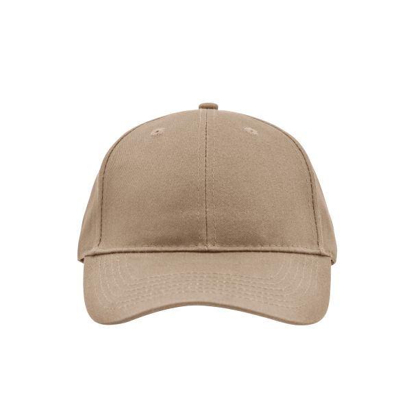 MB6118 Brushed 6 Panel Cap - beige - one size