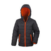 Junior/Youth Soft Padded Jacket - Black/Orange - M (7-8)