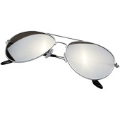 Aviator zonnebril met gekleurde spiegelglazen - Zilver