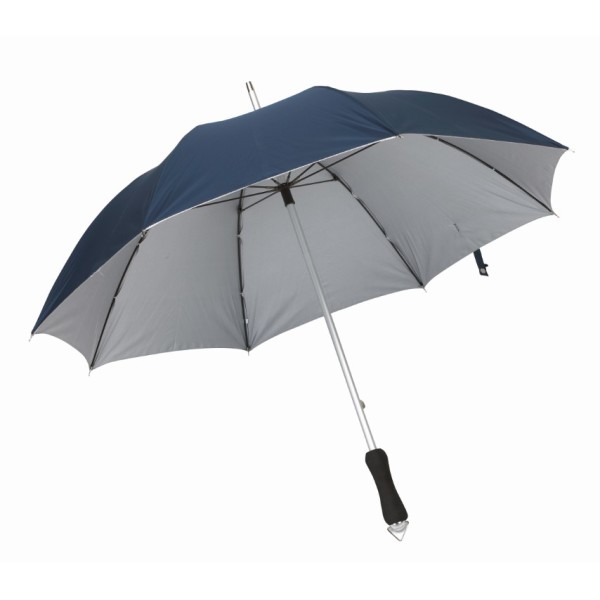 Aluminium fibreglass stick umbrella JOKER navy blue, silver