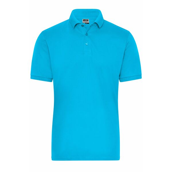 Men's BIO Stretch-Polo Work - SOLID - - turquoise - 5XL