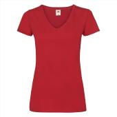 FOTL Lady-Fit Valueweight V-neck T, Red, XXL