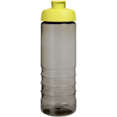 H2O Active® Eco Treble 750 ml drinkfles met klapdeksel - Charcoal/Lime