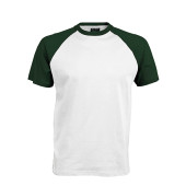 Baseball - Tweekleurig t-shirt White / Forest Green L