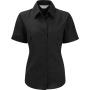 Ladies Short Sleeve Easy Care Oxford Shirt Black XS