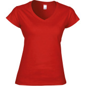 Softstyle® Fitted Ladies' V-neck T-shirt Red XXL