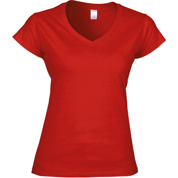Softstyle® Fitted Ladies' V-neck T-shirt Red XXL