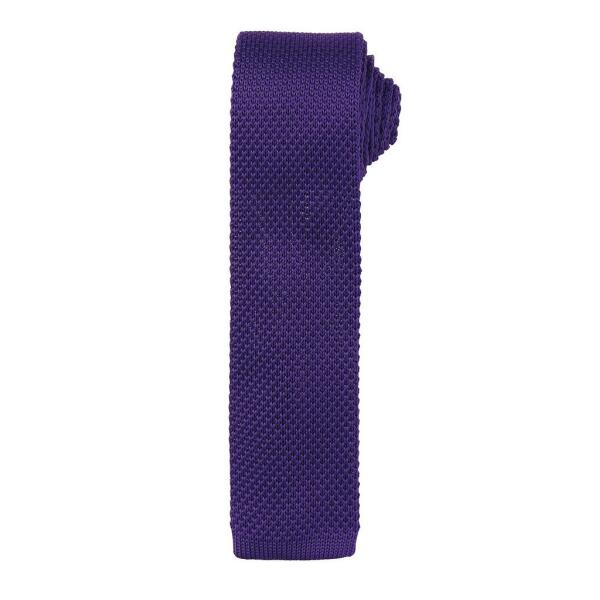 Slim Knitted Tie, Purple, ONE, Premier