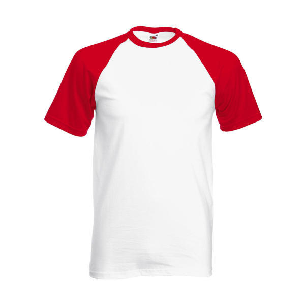 Baseball T - White/Red - 3XL