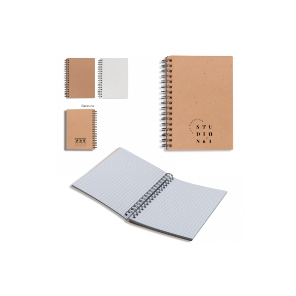 Spiraal notitieboekje zaadpapier - Wit