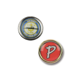 Badge metalen pin Ø20mm - Zilvermat