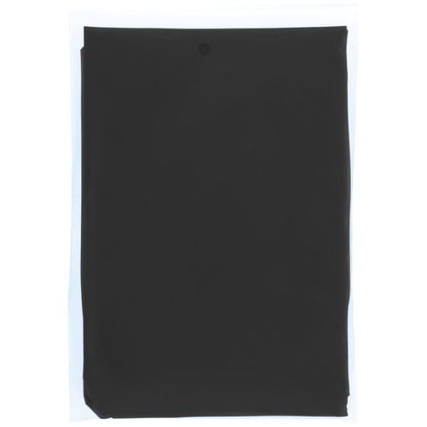 Ziva wegwerp regenponcho met opbergtasje - Zwart