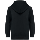 Kinder fleece hoodie met rits Black 6/8 jaar