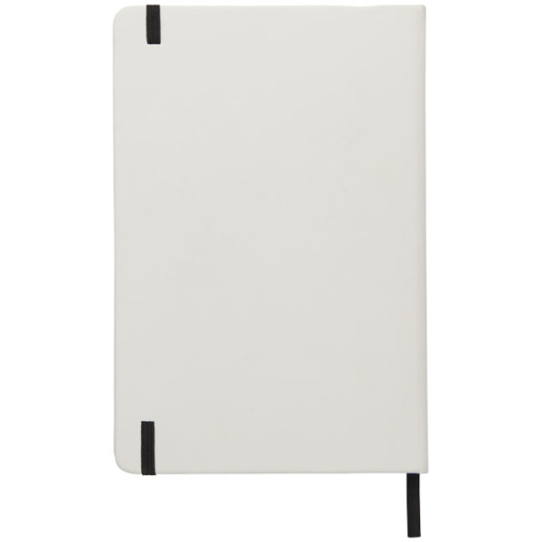 Spectrum A5 notitieboek met gekleurde sluiting - Wit/Zwart