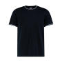 Fashion Fit Tipped Tee - Navy/White/Light Blue - XS