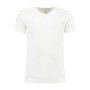 L&S T-shirt V-neck cot/elast SS for him white XXL