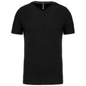 T-shirt V-hals korte mouwen Black XL
