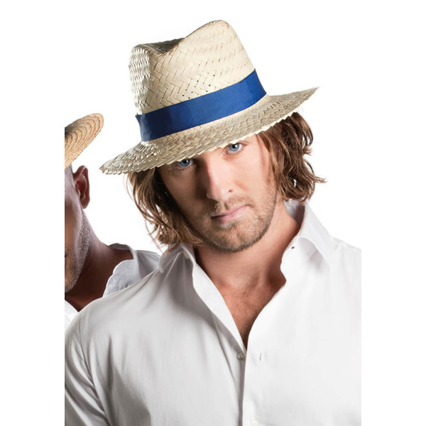 Afneembaar lint voor Panama & Boater hoeden White 66 cm