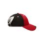 MB6574 6 Panel Craftsmen Cap - STRONG - - red/black/white - one size