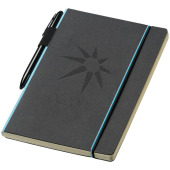 Cuppia A5 hardcover notitieboek - Zwart/Lichtblauw