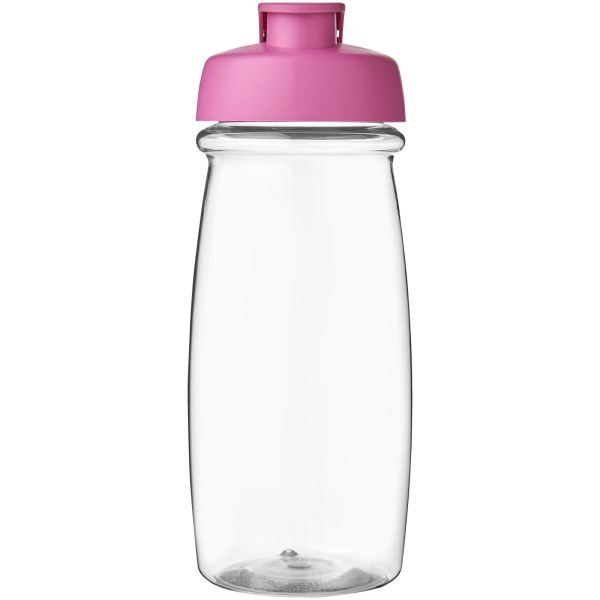 H2O Active® Pulse 600 ml flip lid sport bottle - Transparent/Pink