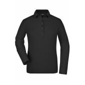 Ladies' Elastic Polo Long-Sleeved