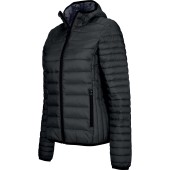 Ladies' lightweight hooded padded jacket Black XS