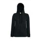 FOTL Lady-Fit L.weight Hooded Sweat Jacket, Black, XXL
